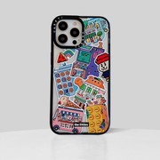 caseti小熊乐高积木贴纸艺术家联名款适用于苹果14promax手机，保护壳iphone13pro透明保护套12全包防摔卡通