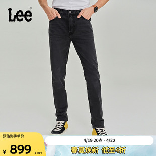 Lee商场同款经典多版型锥形黑色五袋款日常男牛仔裤潮流LMB1007