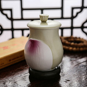 中式家用佛堂贡杯供佛圣水杯陶瓷观音大悲水彩绘浮雕莲花供水杯