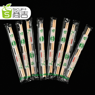 上海商吉独立装筷子一次性餐具竹筷快餐外卖方便筷子商家用带牙签