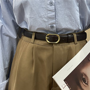 2024腰带女士设计感装饰复古针扣裤带，高级感百搭牛仔裤细皮带