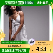 香港直邮潮奢topshop女士吊带，抛式迷你沙滩，连衣裙(白色)