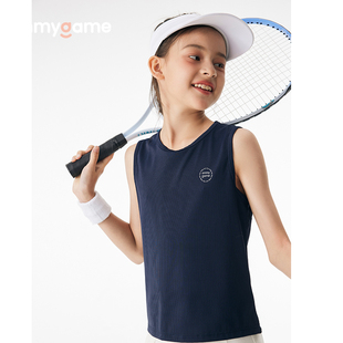 onmygame女童运动背心夏装儿童运动衫无袖网球吊带上衣可外穿