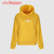 Kappa卡帕背靠背冬新女针织套头帽衫加绒加厚保暖卫衣K0A82MT23