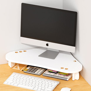 三角电脑增高架办公室桌面收纳置物架转角工位台式显示器支架托垫