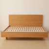 北欧樱桃木悬浮床全实木双单人床现代简约床日式原木小户型主卧床