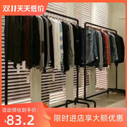 铁艺衣架杆服装店男女货架展示架落地式中岛架侧挂架衣服架子