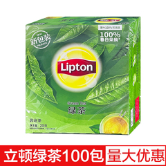 立顿绿茶包2g*100包袋泡茶