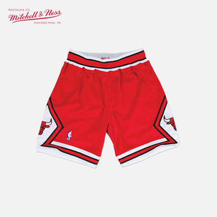 Mitchell&Ness飞人乔丹97-98年公牛AU球员版复古MN篮球裤运动短裤