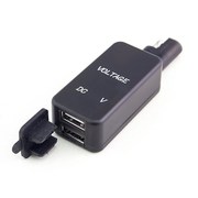 EBAY垫热e卖SAE汽车机车充电转换接头双USB带防水盖充电带电