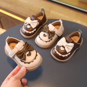 婴儿学步鞋春秋0一1-2岁女宝宝软底，小皮鞋公主春季婴幼儿鞋子