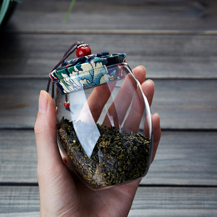 玻璃茶叶罐防潮散茶花茶家用密封罐小收纳瓶便携咖啡豆储茶储存罐