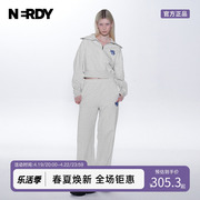 NERDY2023春夏短款女士卫衣裤子两件套套装潮酷休闲运动套装