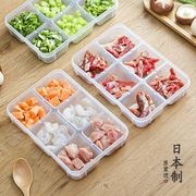 食品级备餐盒专用分格冻肉盒子葱姜蒜配菜保鲜冰箱密封冷冻收纳盒