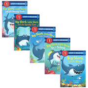 stepintoreading1美国兰登英语分级阅读进阶1大鲨鱼小鲨鱼系列5册英文，原版bigsharklittleshark儿童分级阅读英语启蒙