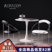 北欧金属不锈钢餐椅简约家用客厅靠背椅轻奢软包坐面书房办公椅子