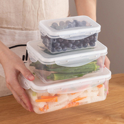 厨房冰箱长方形保鲜盒微波耐热塑料饭盒食品，餐盒水果收纳密封盒