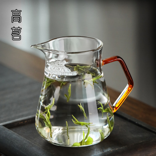 月牙过滤公道杯茶滤茶漏一体加厚玻璃茶壶泡绿茶专用泡茶器分茶杯