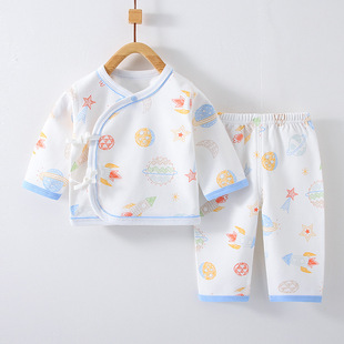 新生婴儿衣服春夏秋分体，套装0-3月初生儿纯棉月，子服和尚服52内衣
