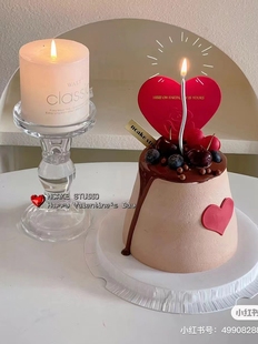 爱心情人节蛋糕装饰摆件情侣女朋友烘焙甜品插件简约女神生日礼物