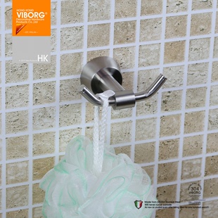 香港域堡卫浴304不锈钢浴室置物架壁挂洗手间卫生间毛巾钩XS-210A