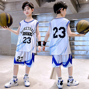 儿童篮球服套装男童中大童，23号詹姆斯球衣青少年，训练服比赛队服夏