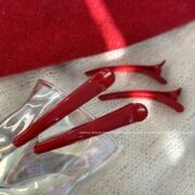 新年头饰无痕化妆夹红色发卡边夹少女心刘海夹侧边鸭嘴夹发饰头饰