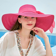 草帽女沙滩大帽檐遮阳帽女士时尚网红款海边度假防晒太阳帽子凉帽