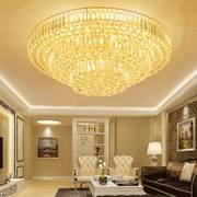 金色水晶灯圆形奢华大气客厅现代遥控led吸顶灯别墅卧室酒店灯具