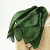 远家原创草木染桑蚕丝方巾围巾栀子的黄+板蓝的蓝=植物的绿 HF777