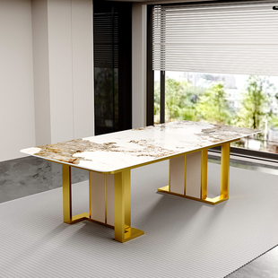 现代简约大理石岩板茶桌餐桌不锈钢桌腿桌脚桌架支架定制金属桌腿