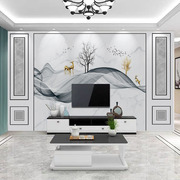 20d山水墙纸大理石现代简约客厅壁画电视，背景墙壁纸影视墙布装饰