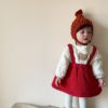 女童套装ins童装棉服，冬装加棉加厚小熊红色，年服宝宝婴儿儿童衣服