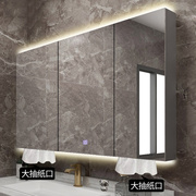 不锈钢镜柜浴室卫生间厕所储物柜简约90高现代智能收纳柜单独壁挂