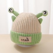 宝宝帽子秋冬季毛线帽，加厚保暖婴儿帽子超萌男女儿童套头帽针织帽