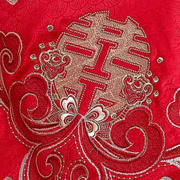 定制大红婚庆四件套刺绣结婚床上用品，六件套18m床八件套十件套多