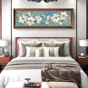 美式床头装饰画客厅欧式沙发背景墙，油画现代横幅温馨挂画卧室壁画