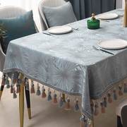 茶几桌布艺现代简约北欧轻奢华台布，美式长方形西餐桌布椅套罩