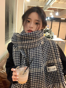 围巾女秋冬季2022学生韩版百搭时尚披肩外搭加厚保暖女士围脖