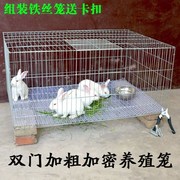 加粗兔笼兔子笼子鸽子笼家用养殖笼鸡笼镀锌铁丝笼运输特大号笼d
