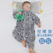 男童女童连体睡衣秋冬季绒，1-3岁宝宝婴，儿童爬服加绒加厚睡袋4
