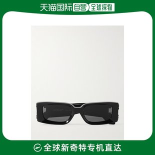 香港直邮潮奢 Off-White 男士Roma Logo精饰矩形框醋纤太阳眼镜