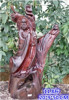 老挝大红酸枝达摩祖师摆件 交趾黄檀达摩人物雕像 红木根雕摆件