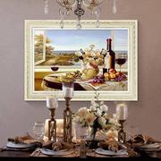 欧式餐厅装饰画高档高级感饭厅歺厅油画美式客厅，壁画厨房餐桌挂画