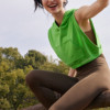 无袖运动上衣女宽松短款瑜伽服，罩衫连帽t恤专业跑步训练健身背心