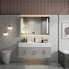 浴室柜组合免漆实木智能镜，现代简约落地式大理石，台面洗手洗脸盆柜