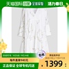 香港直邮潮奢ganni甘尼女士褶皱，印花棉质连衣裙