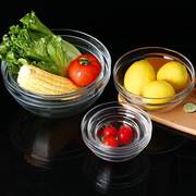 微波炉可用钢化玻璃碗耐热甜品沙拉全透明碗米饭碗汤碗洗碗机可用