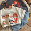 儿童短袖T恤夏季卡通一家人亲子童装男女童宝宝纯棉休闲上衣