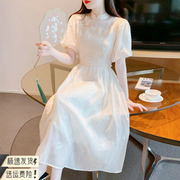 新中式改良旗袍连衣裙子，2024夏季刺绣，收腰显瘦小个子女春气质
